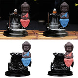 Max Maxb Ceramic Porcelain Buddha Backflow Incense Burner Ceramic Cones Holder Blue