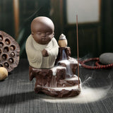 Max Ceramic Porcelain Buddha Backflow Incense Burner Ceramic Cones Holder Green