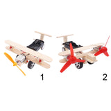 Max Maxb DIY Plane Model Kit Wood Kids Physical Science Experiments Toy Double lights