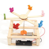 Max Maxb DIY Wooden Merry-go-round Whirligig Carousel Education Science Christmas Toy