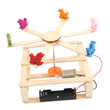 Max Maxb DIY Wooden Merry-go-round Whirligig Carousel Education Science Christmas Toy