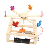 Max Maxb DIY Wooden Merry-go-round Whirligig Carousel Education Science Christmas Toy