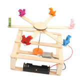 Max Maxb DIY Wooden Merry-go-round Whirligig Carousel Education Science Christmas Toy
