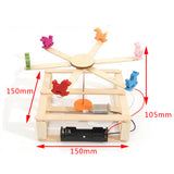 Max Maxb DIY Wooden Merry-go-round Whirligig Carousel Education Science Christmas Toy