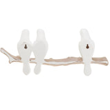 Max Maxb Wall Mounted Resin Coat Robe Hook Birds On tree Branch Hanger Rack 3 Birds