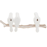 Max Maxb Wall Mounted Resin Coat Robe Hook Birds On tree Branch Hanger Rack 3 Birds