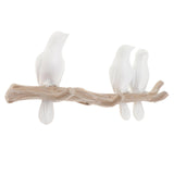 Max Maxb Wall Mounted Resin Coat Robe Hook Birds On tree Branch Hanger Rack 3 Birds