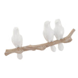 Max Maxb Wall Mounted Resin Coat Robe Hook Birds On tree Branch Hanger Rack 3 Birds