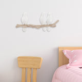 Max Maxb Wall Mounted Resin Coat Robe Hook Birds On tree Branch Hanger Rack 3 Birds