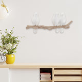 Max Maxb Wall Mounted Resin Coat Robe Hook Birds On tree Branch Hanger Rack 3 Birds