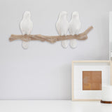 Max Maxb Wall Mounted Resin Coat Robe Hook Birds On tree Branch Hanger Rack 3 Birds