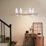Max Maxb Wall Mounted Resin Coat Robe Hook Birds On tree Branch Hanger Rack 4 Birds