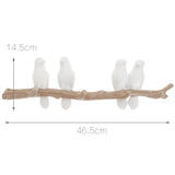 Max Maxb Wall Mounted Resin Coat Robe Hook Birds On tree Branch Hanger Rack 4 Birds