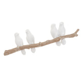 Max Maxb Wall Mounted Resin Coat Robe Hook Birds On tree Branch Hanger Rack 4 Birds