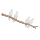 Max Maxb Wall Mounted Resin Coat Robe Hook Birds On tree Branch Hanger Rack 4 Birds