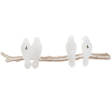 Max Maxb Wall Mounted Resin Coat Robe Hook Birds On tree Branch Hanger Rack 4 Birds
