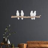 Max Maxb Wall Mounted Resin Coat Robe Hook Birds On tree Branch Hanger Rack 4 Birds