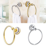 Max Maxb Stainless Steel Wall Mount Towel Ring Holder Hanger Bathroom Hardware Gold
