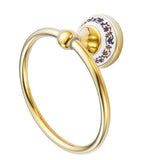 Max Maxb Stainless Steel Wall Mount Towel Ring Holder Hanger Bathroom Hardware Gold