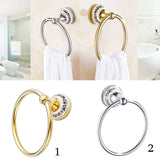 Max Maxb Stainless Steel Wall Mount Towel Ring Holder Hanger Bathroom Hardware Gold