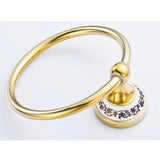 Max Maxb Stainless Steel Wall Mount Towel Ring Holder Hanger Bathroom Hardware Gold