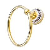 Max Maxb Stainless Steel Wall Mount Towel Ring Holder Hanger Bathroom Hardware Gold