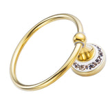 Max Maxb Stainless Steel Wall Mount Towel Ring Holder Hanger Bathroom Hardware Gold
