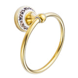 Max Maxb Stainless Steel Wall Mount Towel Ring Holder Hanger Bathroom Hardware Gold