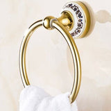 Max Maxb Stainless Steel Wall Mount Towel Ring Holder Hanger Bathroom Hardware Gold