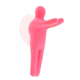 Max Colorful Toothbrush Holder Hanger Suction Cup Hooks Bathroom Kitchen Pink