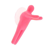 Max Colorful Toothbrush Holder Hanger Suction Cup Hooks Bathroom Kitchen Pink