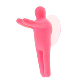 Max Colorful Toothbrush Holder Hanger Suction Cup Hooks Bathroom Kitchen Pink