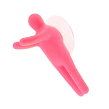 Max Colorful Toothbrush Holder Hanger Suction Cup Hooks Bathroom Kitchen Pink