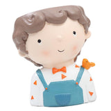 Maxbell  Resin Cute Boy Succulent Planter Bonsai Pot Flowerpot Home Decor E
