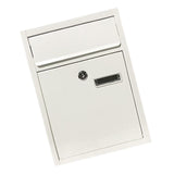 Max Outdoor Security Locking Mailbox Letterbox Postbox Newspaper Box White