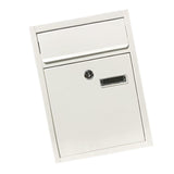Max Outdoor Security Locking Mailbox Letterbox Postbox Newspaper Box White