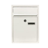 Max Outdoor Security Locking Mailbox Letterbox Postbox Newspaper Box White