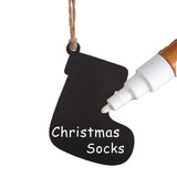 Max 10pcs Mini Hanging Chalk Board Blackboard Memo Message Sign Socks