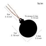 Max 10pcs Mini Hanging Chalk Board Blackboard Memo Message Sign Christmas Ball