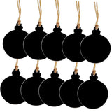 Max 10pcs Mini Hanging Chalk Board Blackboard Memo Message Sign Christmas Ball