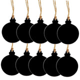 Max 10pcs Mini Hanging Chalk Board Blackboard Memo Message Sign Christmas Ball