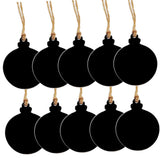 Max 10pcs Mini Hanging Chalk Board Blackboard Memo Message Sign Christmas Ball