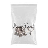 Max 12 Pieces Metal Curtains Drapery Rings with Clips Copper 32mm