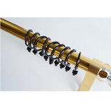 Max 12 Pieces Metal Curtains Drapery Rings with Clips Black Porcelain 32mm
