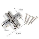 Max Heavy Duty Cross Hinge Invisible Folding Door Worktop Furniture Hinges 5kg