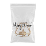 Max 3D Geometric Candle Holder Iron Frame Tealight Candle Candlestick Gold S