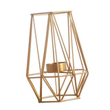 Max 3D Geometric Candle Holder Iron Frame Tealight Candle Candlestick Gold L