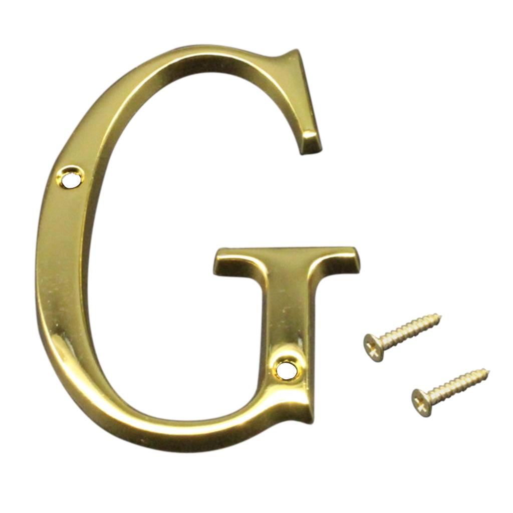 Maxbell  100mm Polished Door Numbers Alphabet Letter Floating House Door Number G