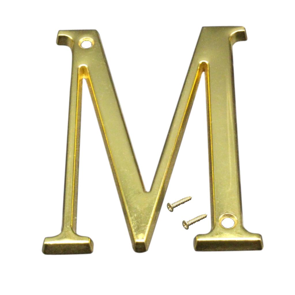 Maxbell  100mm Polished Door Numbers Alphabet Letter Floating House Door Number M