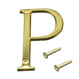Maxbell  100mm Polished Door Numbers Alphabet Letter Floating House Door Number P